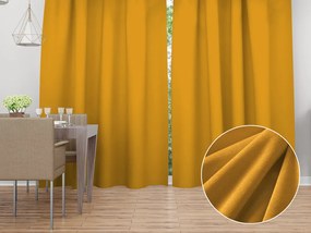 Biante Zamatový záves Velvet Prémium SVP-037 Zlatisto oranžový - šírka 135 cm 135x140 cm