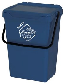 ArtPlast Plastový odpadkový kôš na triedenie odpadu, modrý, 35 l