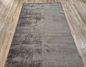 Sivý plyšový koberec Plush Deluxe – vysoký vlas 30 mm Rozmer: 60x100 cm