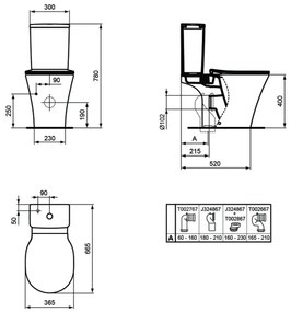 Ideal Standard Connect Air- WC nádržka CUBE, biela E073401