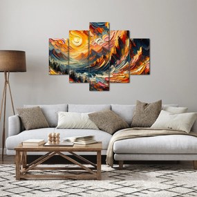 Obraz - Hory zalité slnkom (150x105 cm)