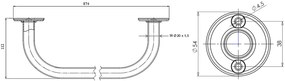 Aqualine Aqualine, Sušiak pevný 80cm, biela, 8013