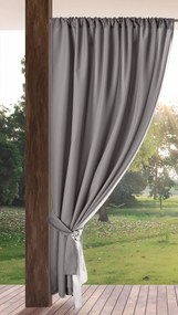 ZÁHRADNÝ VODEODOLNÝ ZÁVES NA PÁSKE GARDEN 155X200 CM SIVÁ