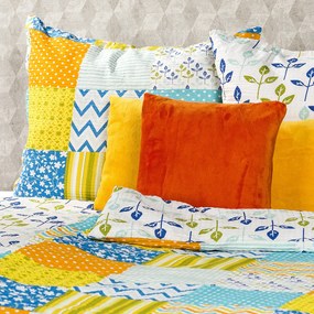 4Home Krepové obliečky Patchwork blue, 140 x 200 cm, 70 x 90 cm, 140 x 200 cm, 70 x 90 cm