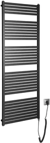 Aqualine Aqualine, TONDI-E elektrické vykurovacie teleso, rovné, 600x1690 mm, 800W, čierny mat, DE496T
