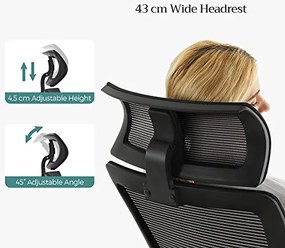 Kancelárske kreslo, polohovateľné, 116-126x68cm, čierne