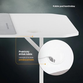Biely herný a kancelársky stôl X-Mate 160 x 75 x 75 cm Doablo Chairs
