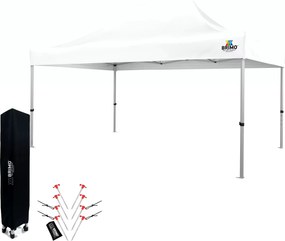 BRIMO Záhradný Párty Stan 3x4,5 m: Váš Kútik pre Relax a Oslavy - bez stien - Biela 36