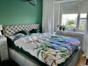 Moderná čalúnená posteľ FIGO - Drevený rám,160x200