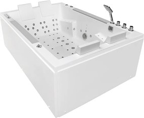 BPS-koupelny Hydromasážna vaňa HYD-KAR942W 180x120 Biela s ohrevom vody