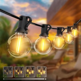 BERGE Záhradná girlanda 30m - 100x LED žiarovka G40 230V
