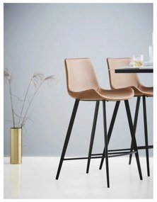 Svetlohnedá barová stolička z imitácie kože DAN-FORM Denmark Hype