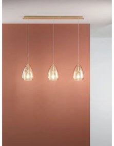 Fabas Luce 3673-48-125 - Luster na lanku BRITTON 3xE27/40W/230V zlatá