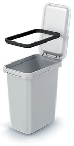 Závesný odpadkový kôš, 12 l, svetlo sivá