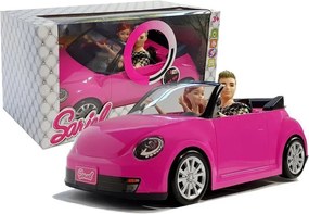 LEAN Toys Zvuková svetlá pre bábiku Car Coupe 43 cm ružová