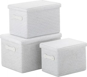 Kela 3-dielna sada úložných košov RIMOSSA, biela