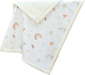 Biela detská deka z bavlny Renforcé 75x100 cm Abc – Mijolnir