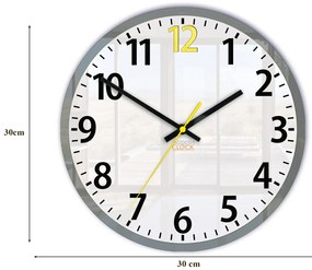 Nástěnné hodiny Louis 30 cm bílé/žluté
