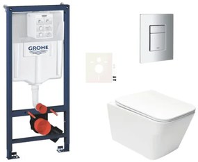Závesný wc set do ľahkých stien / predstenová montáž SAT Infinitio SIKOGRSIN12SCP00