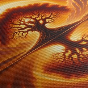 Obraz – Strom v krvavom slnku (70x50 cm)