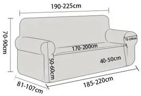 4Home Napínací poťah na sedačku Magic clean tmavohnedá, 190 - 230 cm