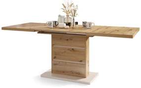 Mazzoni PIANO dub artisan / béžová - moderný rozkladací stôl do 200 cm