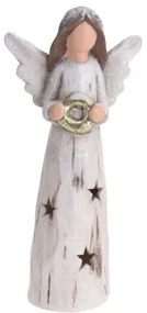 Keramický LED anjel Nativity I, 32 cm