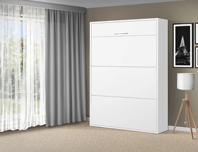 Nabytekmorava Sklápacia posteľ VS 1054 P - 200x140 cm A nosnosť postele: štandardná nosnosť, farba lamina: biela 113