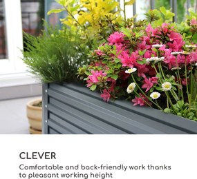 Blumfeldt High Grow Straight, vyvýšený záhon, 180 x 60 x 90 cm, 970 l, pozinkovaná oceľ