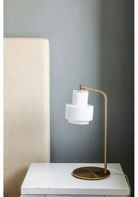 Stolná lampa Multi, biela / mosadz