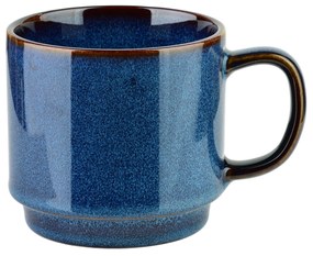 Sada 4 ks porcelánových hrnků EVIE 400 ml zlatá/modrá