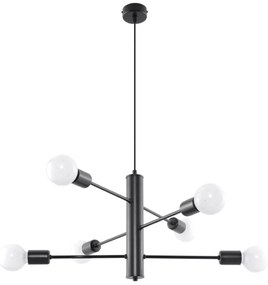 Luster Duomo 6, čierne telo svietidla