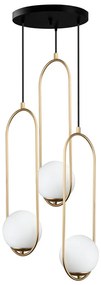 Závesné svietidlo v zlatej farbe Squid Lighting Arch, výška 146 cm