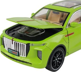 LEAN Toys Hliníkový model RC auta v mierke 1:24, farba zelená