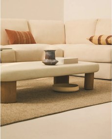 Béžová ženilková rohová pohovka (variabilný roh/do L) Alea – Kave Home