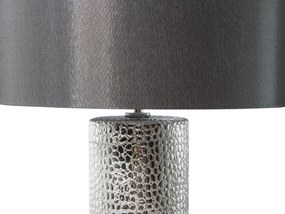 Čierna a strieborná stolná lampa na nočný stolík AIKEN Beliani