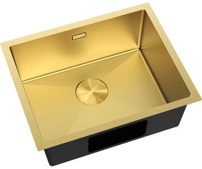 Mexen Trixo, 1-komorový nerezový drez 540 x 440 mm, brúsená zlatá, 6414541000-55