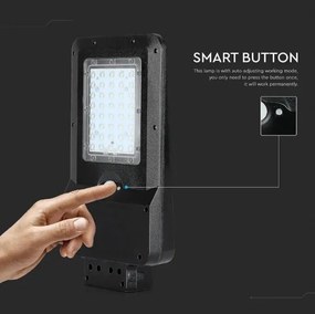 LED solárna pouličná lampa so senzorom LED/15W/7,4V 6000K IP65 5400 mAh