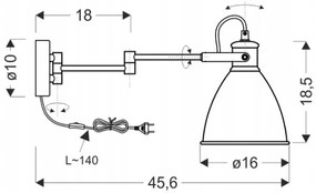 Nástenná lampička ESPERA 1xE27/40W/230V