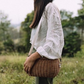 Ratanový košík Mamachari prírodný