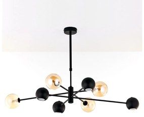Jupiter 1994 - Luster na tyči MOKA 4xGU10/10W/230V + 4xG9/10W/230V čierna/béžová 10701994