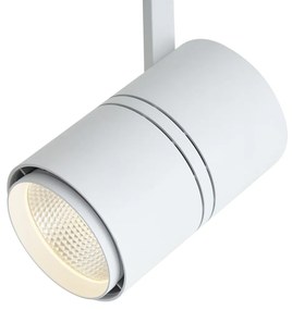 Moderné koľajnicové bodové svietidlo biele pre 3-fázovú koľajnicu vrátane LED - 3-Phase Ruler