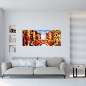 Obraz - Olejomaľba mesta III. (120x50 cm)