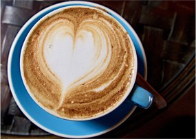 Sklenený obraz - Latte Art (70x50 cm)