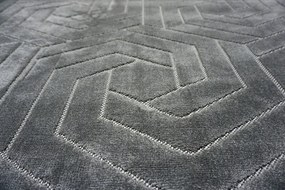 Koberec Zen Garden 2401 GREY – sivý obdĺžnikový s vzorom Rozmer: 60x100 cm