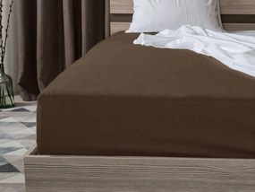 Jersey plachta s lycrou tmavohnedé 90 x 200 cm