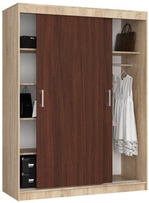 Šatní skříň CLP Mono 150 cm dub sonoma/wenge