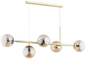 Luster na lanku DANSA 5xE14/10W/230V zlatá