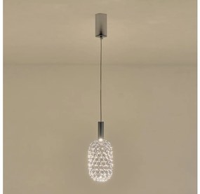 LED Luster na lanku PERFORATO LED/6,3W/230V 3000K lesklý chróm pr. 13 cm