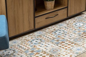 Protišmykový koberec / behúň ANDRE 53010 béžový / modrý